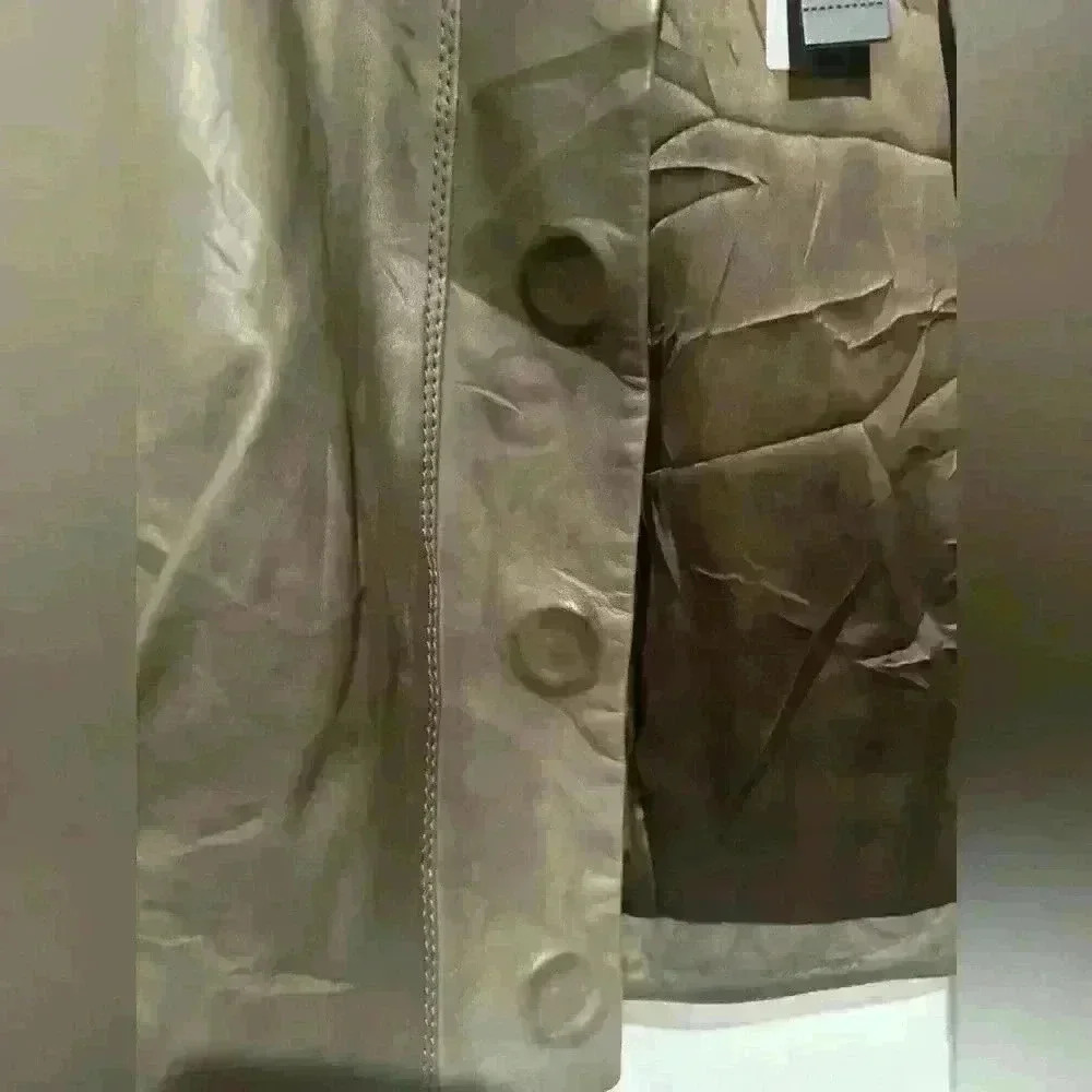 Brand new Elie Tahari Brown Leather Jacket Size large - Picture 3 of 14